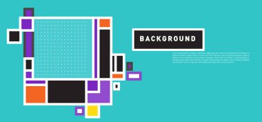 Vektör soyut renkli dikdörtgen arka plan afiş için