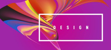 Modern renkli akışı poster. Sanat tasarım tasarım projesi. Vektör çizim 