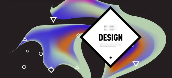 Moderna Färgglada Flöde Affisch Konstdesign För Din Designprojekt Vektorillustration — Stock vektor