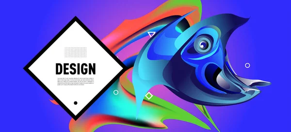 Affiche Flux Coloré Moderne Design Art Pour Votre Projet Design — Image vectorielle