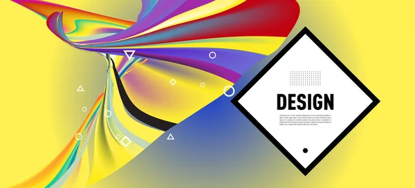 Moderne Bunte Flow Poster Art Design Für Ihr Designprojekt Vektorillustration — Stockvektor