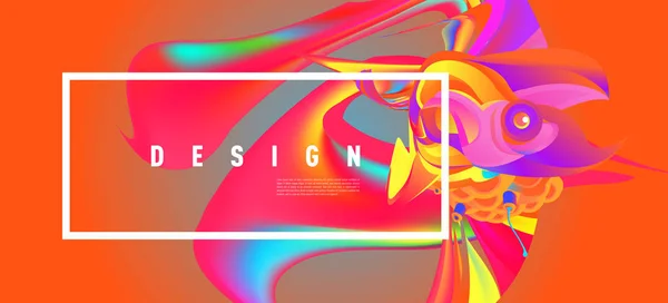 Modern Színes Áramlás Poszter Art Design Tervezési Projekt Vektoros Illusztráció — Stock Vector