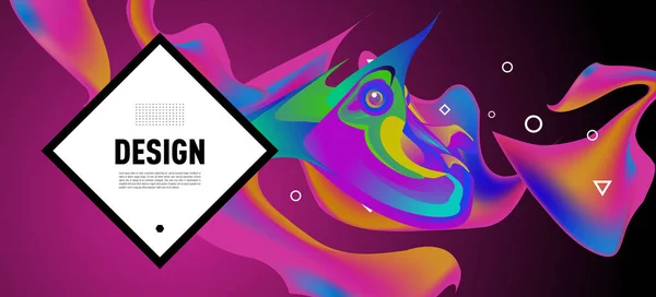 Современный Красочный Плакат Потока Арт Дизайн Вашего Дизайнерского Проекта Векторная — стоковый вектор