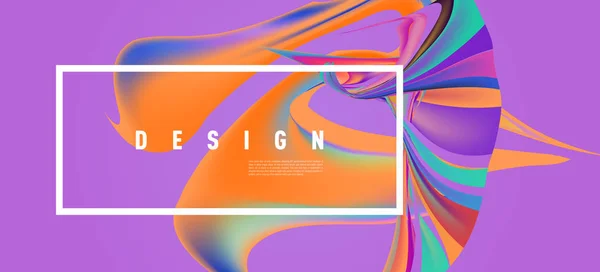 Moderna Färgglada Flöde Affisch Konstdesign För Din Designprojekt Vektorillustration — Stock vektor