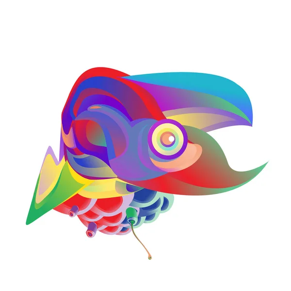 Vector Bird Illustration Logo Design — Stock Vector