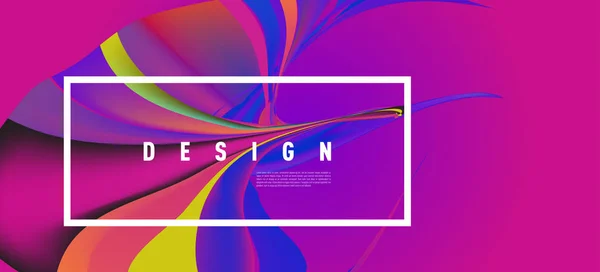 Moderno Cartel Flujo Colorido Diseño Arte Para Proyecto Diseño Ilustración — Archivo Imágenes Vectoriales