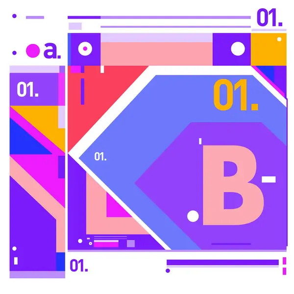 Litera Memphis Wektor Styl Geometryczny Kolor Czcionkę Konturową Graficzne Typu — Wektor stockowy