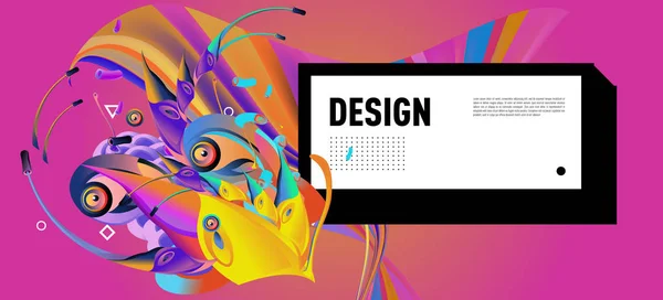 现代多彩的流动海报 设计项目的艺术设计 矢量插图 — 图库矢量图片