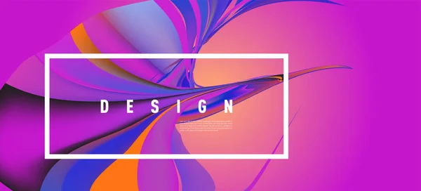 Современный Красочный Плакат Потока Арт Дизайн Вашего Дизайнерского Проекта Векторная — стоковый вектор