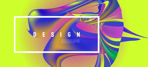 Modern Színes Áramlás Poszter Art Design Tervezési Projekt Vektoros Illusztráció — Stock Vector