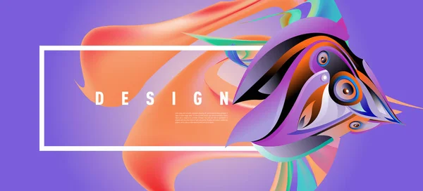 다채로운 포스터입니다 디자인 프로젝트에 디자인입니다 일러스트 — 스톡 벡터