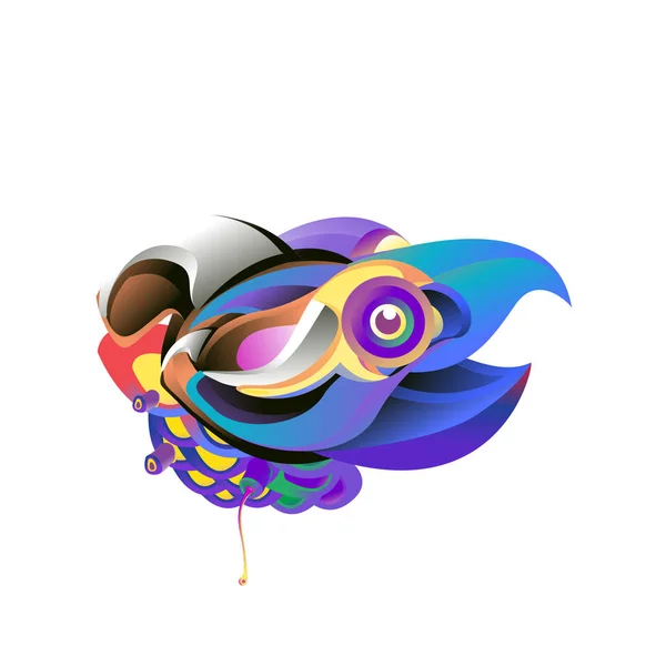 Fågel Vektorillustration För Logotypdesign — Stock vektor