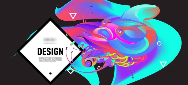 Affiche Flux Coloré Moderne Design Art Pour Votre Projet Design — Image vectorielle