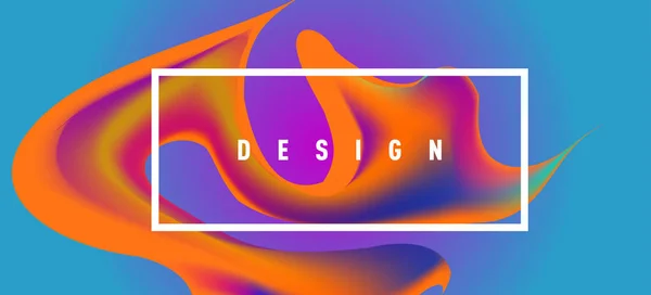 Σύγχρονη Πολύχρωμα Ροή Αφίσα Τέχνη Σχέδιο Για Πρόγραμμα Σχεδίου Σας — Διανυσματικό Αρχείο