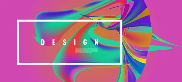 Cartaz Fluxo Colorido Moderno Design Arte Para Seu Projeto Design —  Vetores de Stock