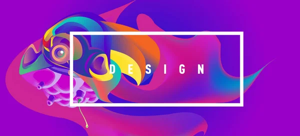 Moderno Cartel Flujo Colorido Diseño Arte Para Proyecto Diseño Ilustración — Archivo Imágenes Vectoriales