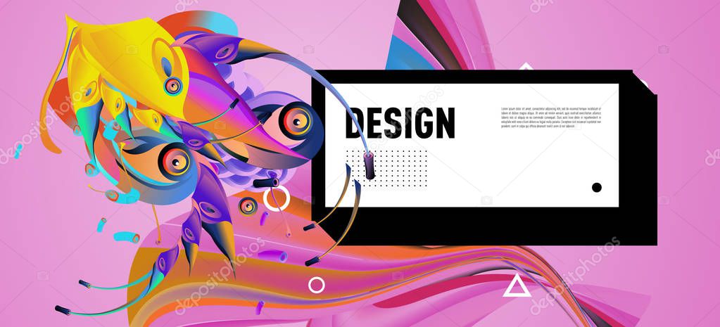 Modern colorful flow poster. Art design for your design project. Vector illustration 