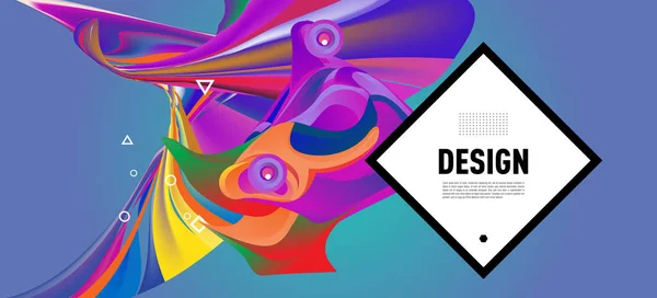 Moderno Cartel Flujo Colorido Diseño Arte Para Proyecto Diseño Ilustración — Archivo Imágenes Vectoriales