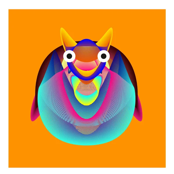 Colorful Various Animal Face Illustration Icon Wallpaper Background Dynamic Flux — Stock Vector