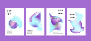 Renkli soyut sıvı ve sıvı poster ve kapak tasarımı. En az geometrik desen degradeler arka planlar