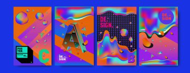 Vektör renkli Retro alfabesi. Techno ve robot tarzı ile tasarım ve çizim şablonu için benzersiz yazı tipleri. Tipografi için poster ve başlık yayını.