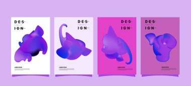 Renkli soyut sıvı ve sıvı poster ve kapak tasarımı. En az geometrik desen degradeler arka planlar