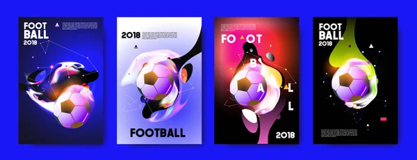 Piłki Nożnej 2018 Mistrzostwa Mistrzostwa Świata Tle Piłka Nożna Wektor — Wektor stockowy