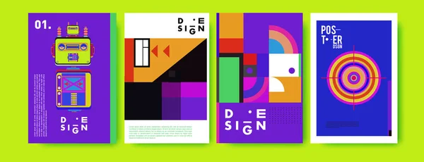 Абстрактний Барвистий Шаблон Дизайну Плакатів Прохолодний Геометричний Рідинний Дизайн Покриття — стоковий вектор