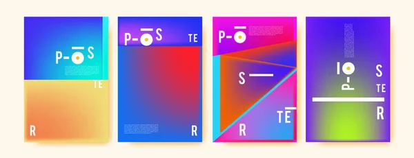 Modello Astratto Colorato Disegno Poster Collage Raffreddare Design Geometrico Fluido — Vettoriale Stock