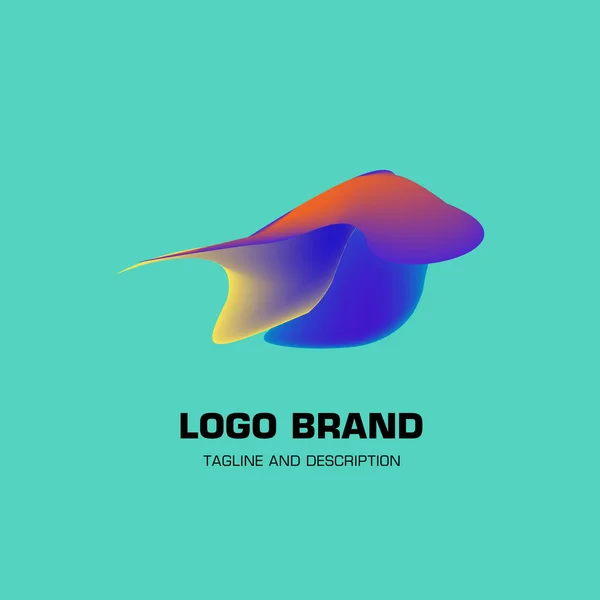 Vector Líquido Colorido Diseño Del Logotipo Abstracto — Archivo Imágenes Vectoriales