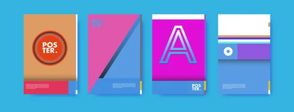 Farbenfrohe Abstrakte Geometrische Dreieck Poster Und Cover Design Minimale Geometrische — Stockvektor