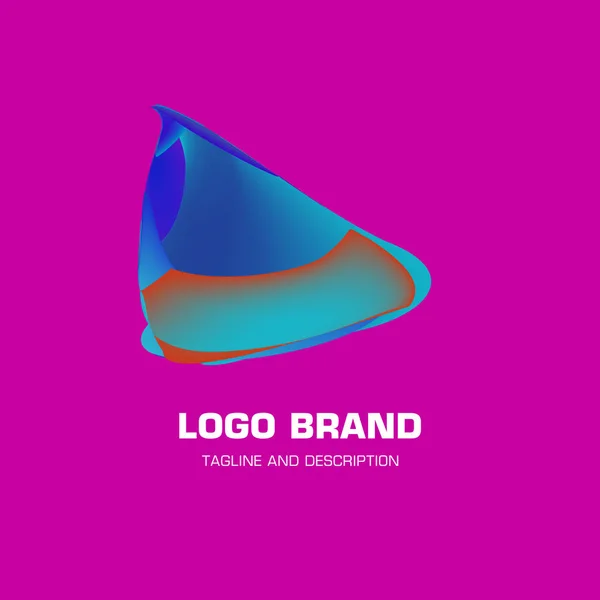Design Logotipo Abstrato Líquido Colorido Vetorial —  Vetores de Stock