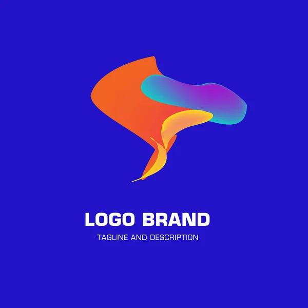 Vector Líquido Colorido Diseño Del Logotipo Abstracto — Vector de stock