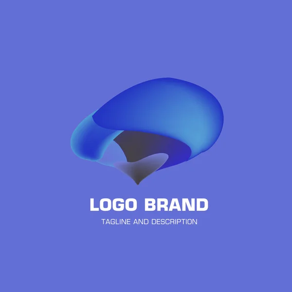 Vector Líquido Colorido Diseño Del Logotipo Abstracto — Vector de stock