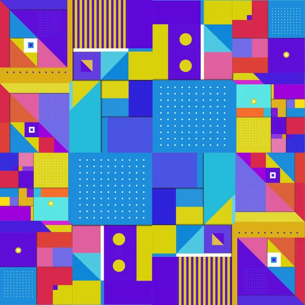 Eléments Géométriques Tendance Motif Memphis Texture Style Rétro Motif Éléments — Image vectorielle