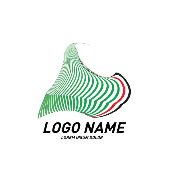 Design Semplice Del Logo Righe Curve — Vettoriale Stock