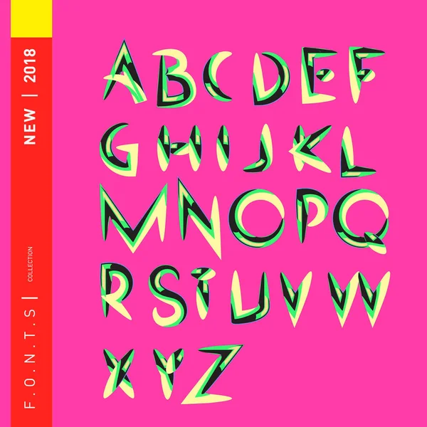 抽象彩色字体和字母表的矢量 — 图库矢量图片