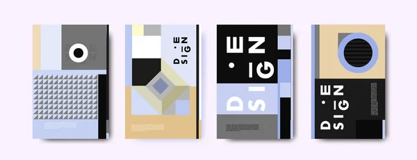 Abstrakcja Kolaż Kolorowy Plakat Projekt Szablon Fajna Okładka Geometryczne Wektor — Wektor stockowy