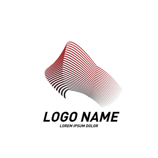 Diseño Logotipo Simple Curvas Rayas — Vector de stock