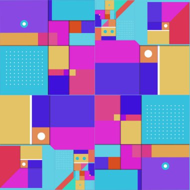 Trendy geometrik öğeleri memphis desen. Retro tarzı doku, desen ve öğeleri. Borneo Endonezya kültür modern soyut tasarım