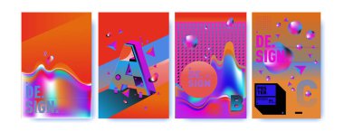 Vektör renkli Retro alfabesi. Techno ve robot tarzı ile tasarım ve çizim şablonu için benzersiz yazı tipleri. Tipografi için poster ve başlık yayını.