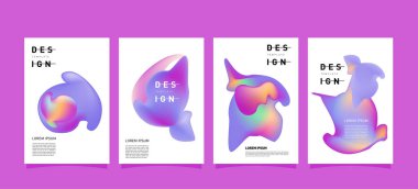 Renkli soyut sıvı ve sıvı poster ve kapak tasarımı. En az geometrik desen degradeler arka planlar