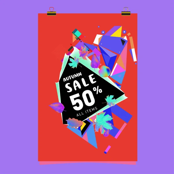 Набор Плакатов Продаже Скидках Красочный Фон Продвижения Баннеров Рекламы — стоковый вектор