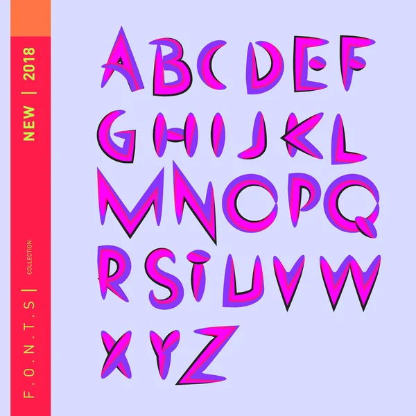 Vector Abstract Colorful Font Alphabet — Stock Vector