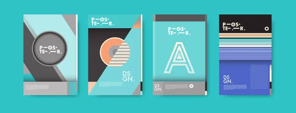 Farbenfrohe Abstrakte Geometrische Dreieck Poster Und Cover Design Minimale Geometrische — Stockvektor