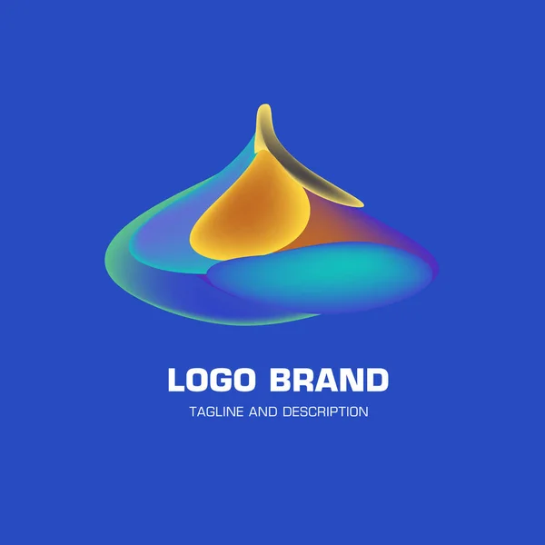 Vector Líquido Colorido Diseño Del Logotipo Abstracto — Vector de stock