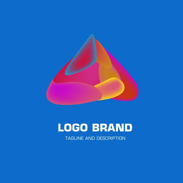 Vector Líquido Colorido Diseño Del Logotipo Abstracto — Vector de stock