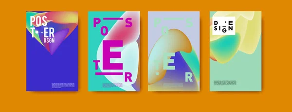 Abstrakta Färgstarka Flytande Och Kurviga Färger Bakgrund För Affisch Design — Stock vektor