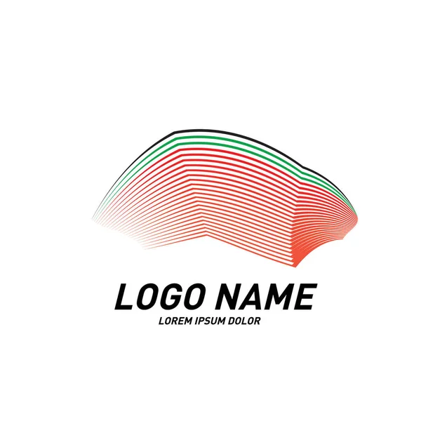 Diseño Logotipo Simple Curvas Rayas — Vector de stock