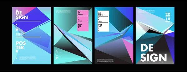 Барвистий Абстрактний Геометричний Плакат Дизайн Обкладинки Мінімальні Градієнти Геометричного Візерунка — стоковий вектор